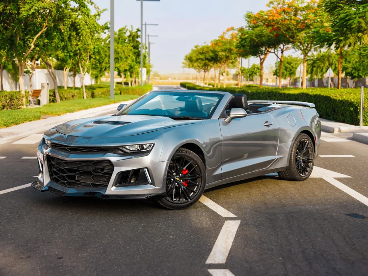 Chevrolet Camaro Silver Convertible in Silver
