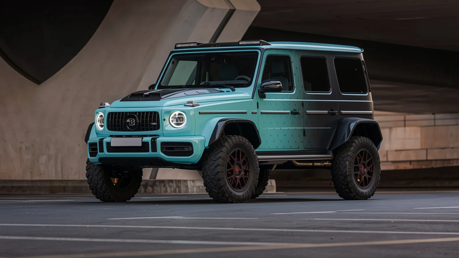 Mercedes-Benz G550 4×4 Brabus in Teal and Black